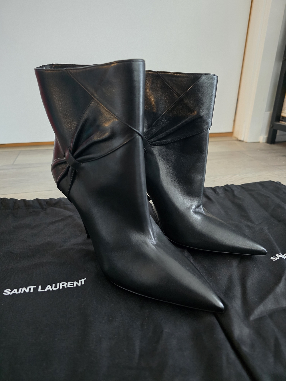 Saint Laurent Leather Ankle Boots (NWOT)
